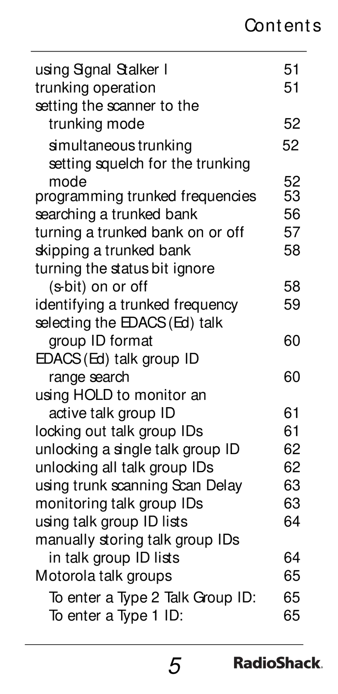 Radio Shack PRO-528 manual Contents 