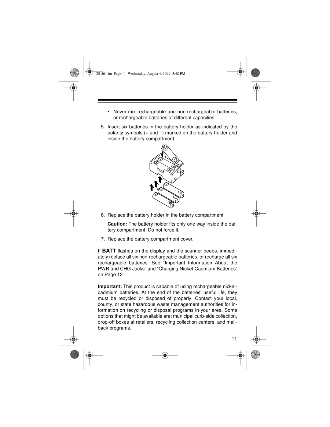 Radio Shack PRO-63 owner manual Fm Page 11 Wednesday, August 4, 1999 348 PM 