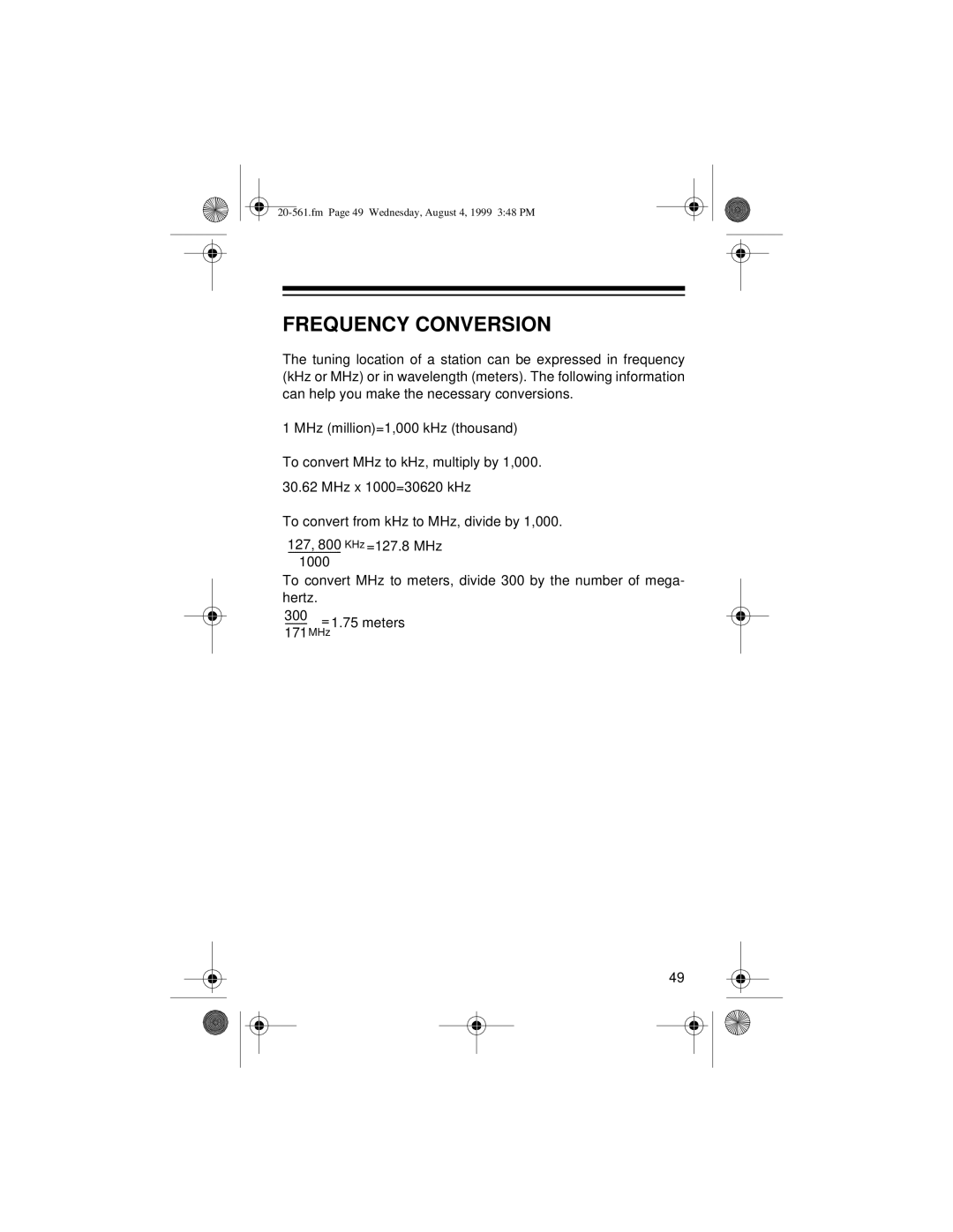 Radio Shack PRO-63 owner manual Frequency Conversion 