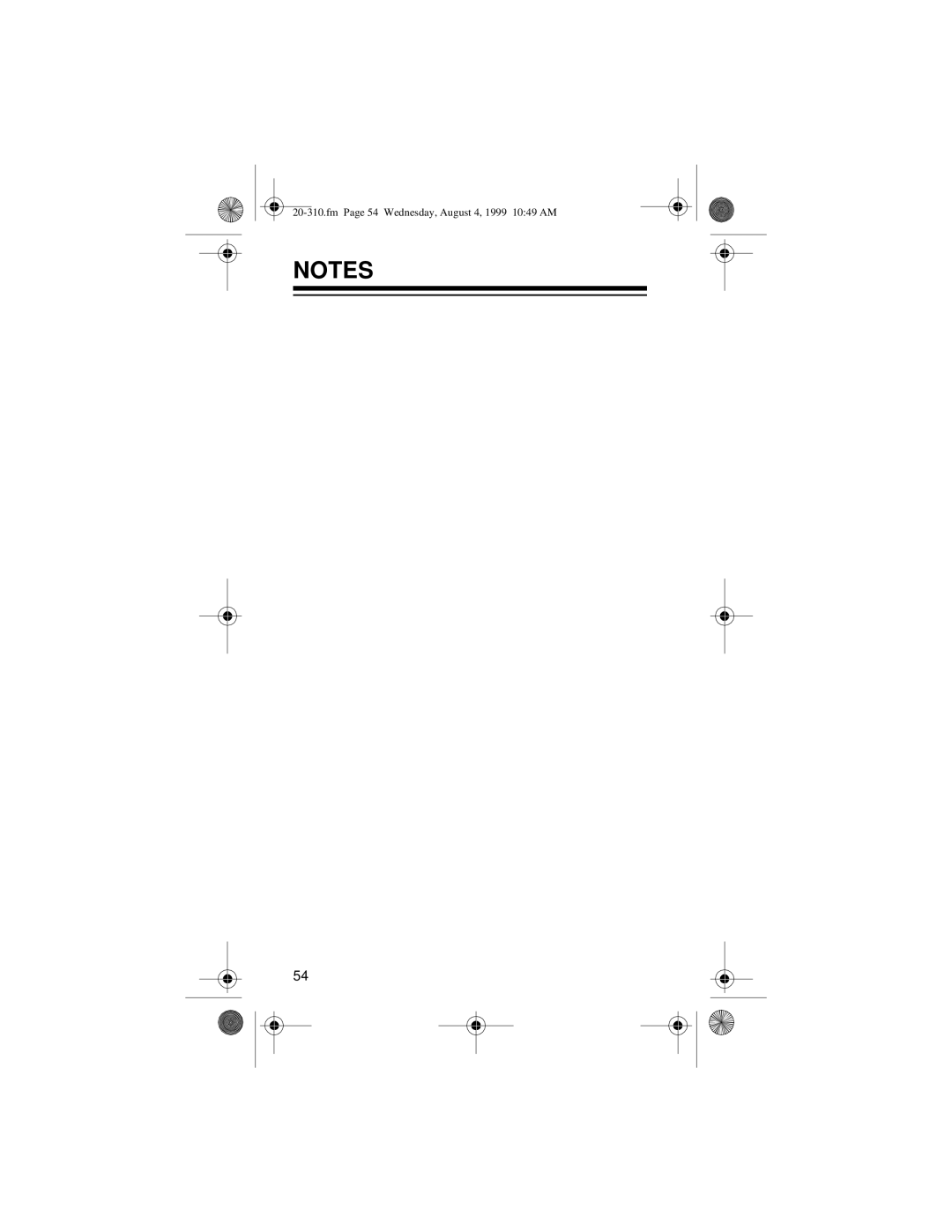 Radio Shack PRO-70 owner manual Fm Page 54 Wednesday, August 4, 1999 1049 AM 