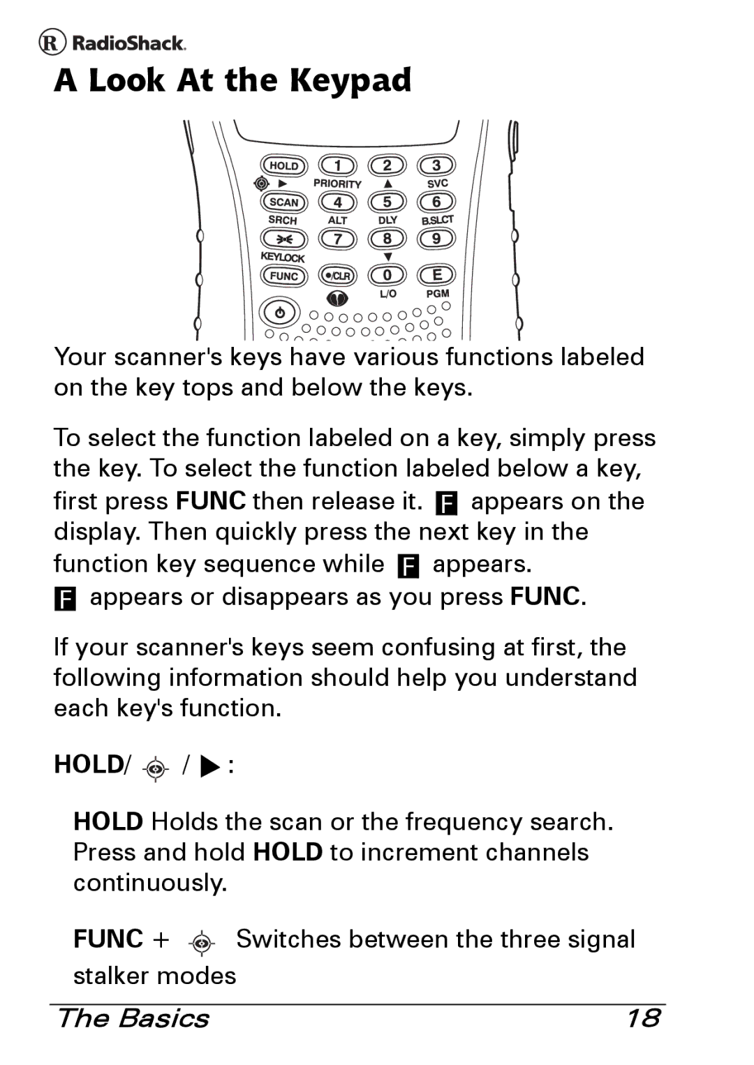 Radio Shack PRO-83 manual Look At the Keypad 