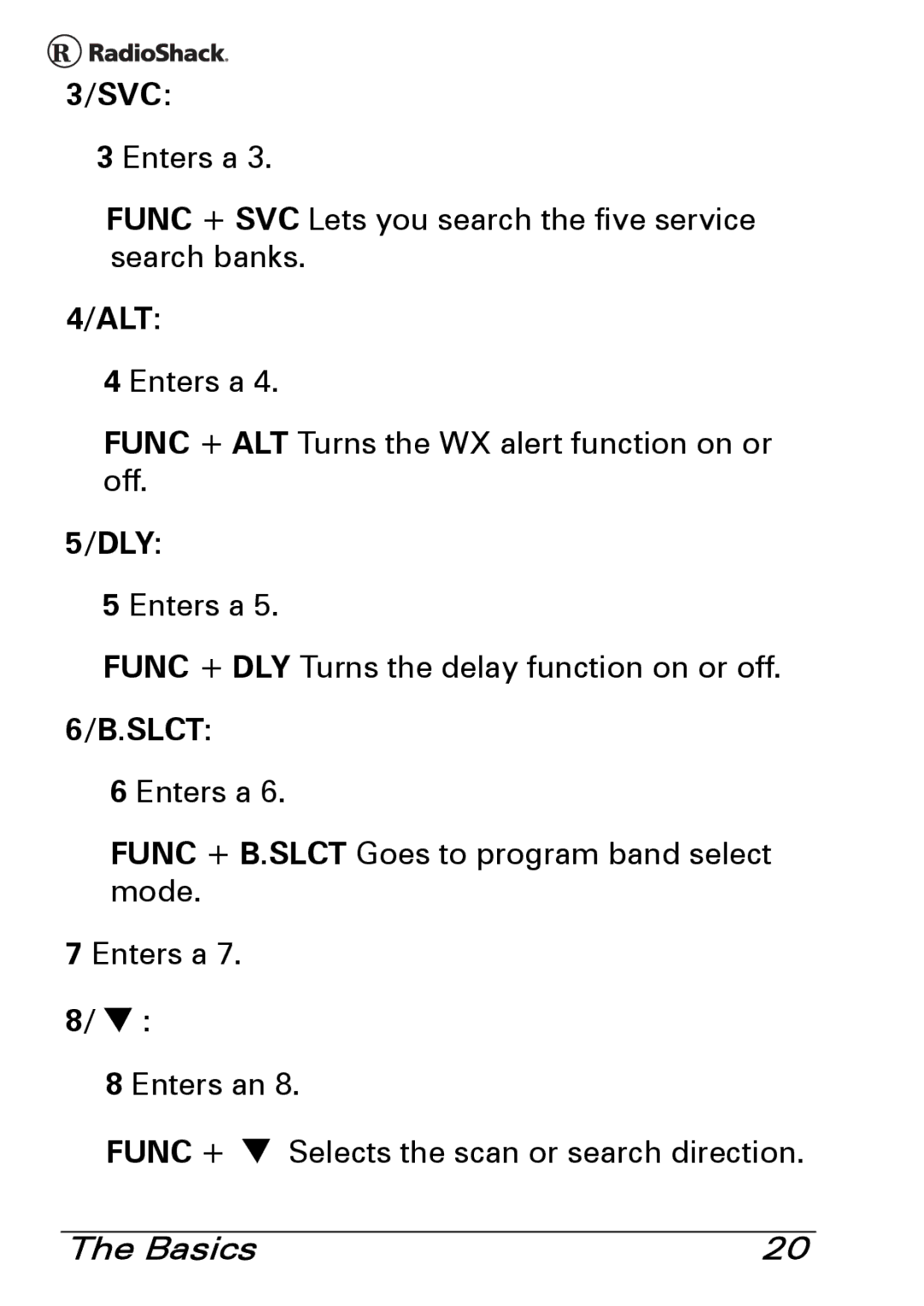 Radio Shack PRO-83 manual Svc 