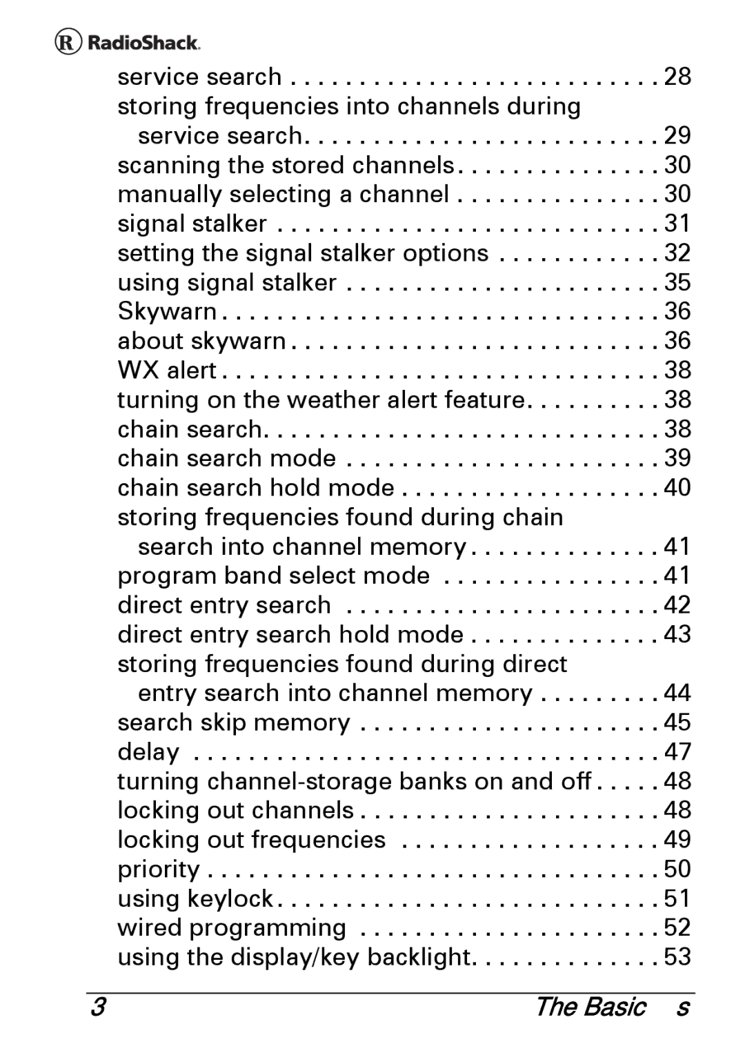 Radio Shack PRO-83 manual Service search storing frequencies into channels during 