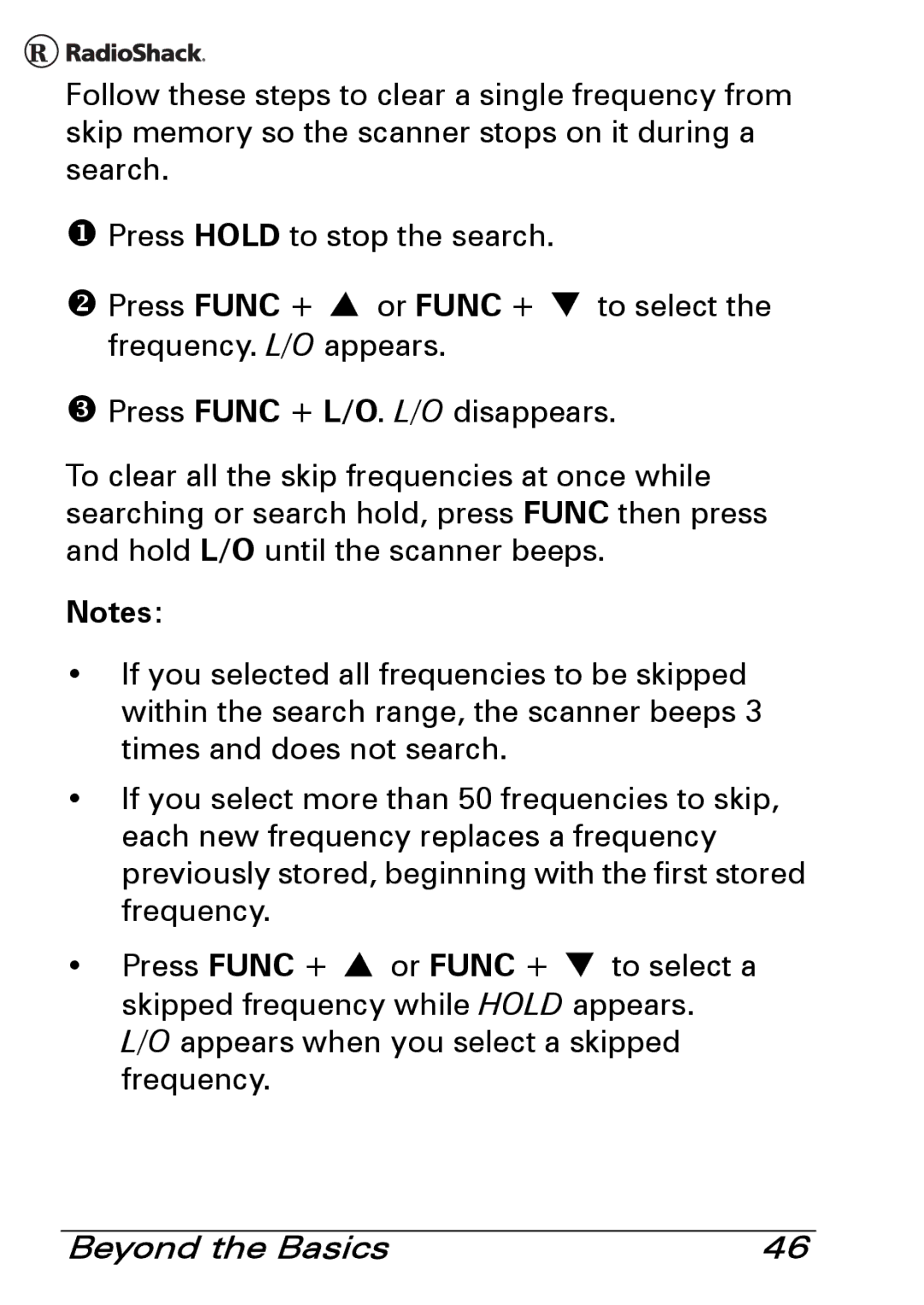 Radio Shack PRO-83 manual Beyond the Basics 