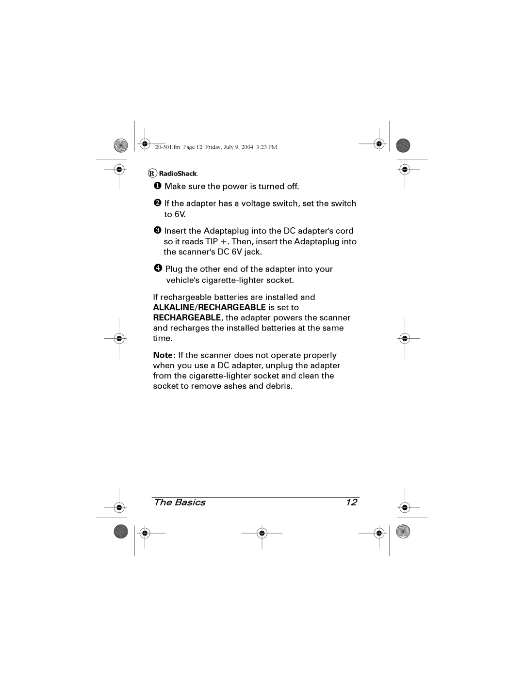 Radio Shack PRO-83 manual Fm Page 12 Friday, July 9, 2004 323 PM 