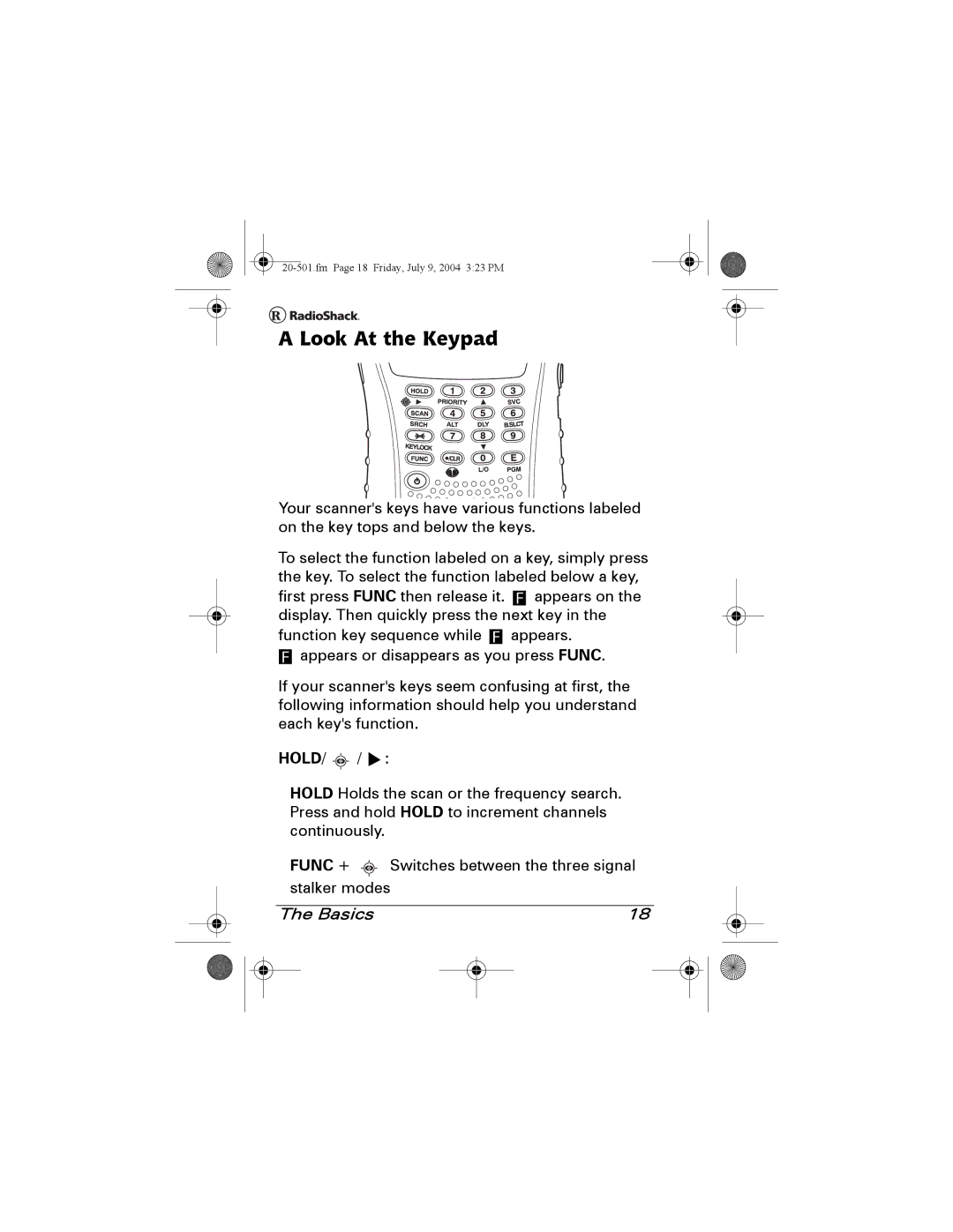 Radio Shack PRO-83 manual Look At the Keypad 