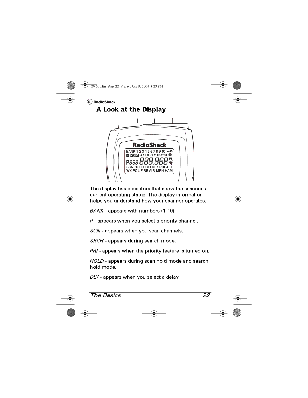 Radio Shack PRO-83 manual Look at the Display 