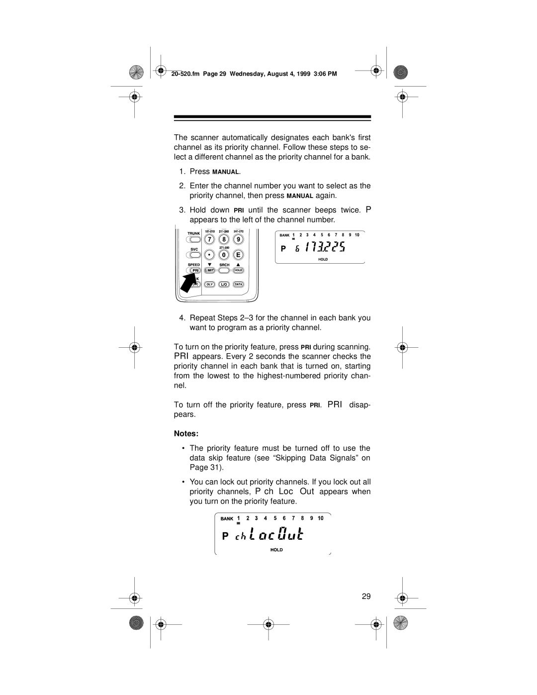 Radio Shack PRO-90 owner manual Fm Page 29 Wednesday, August 4, 1999 306 PM 