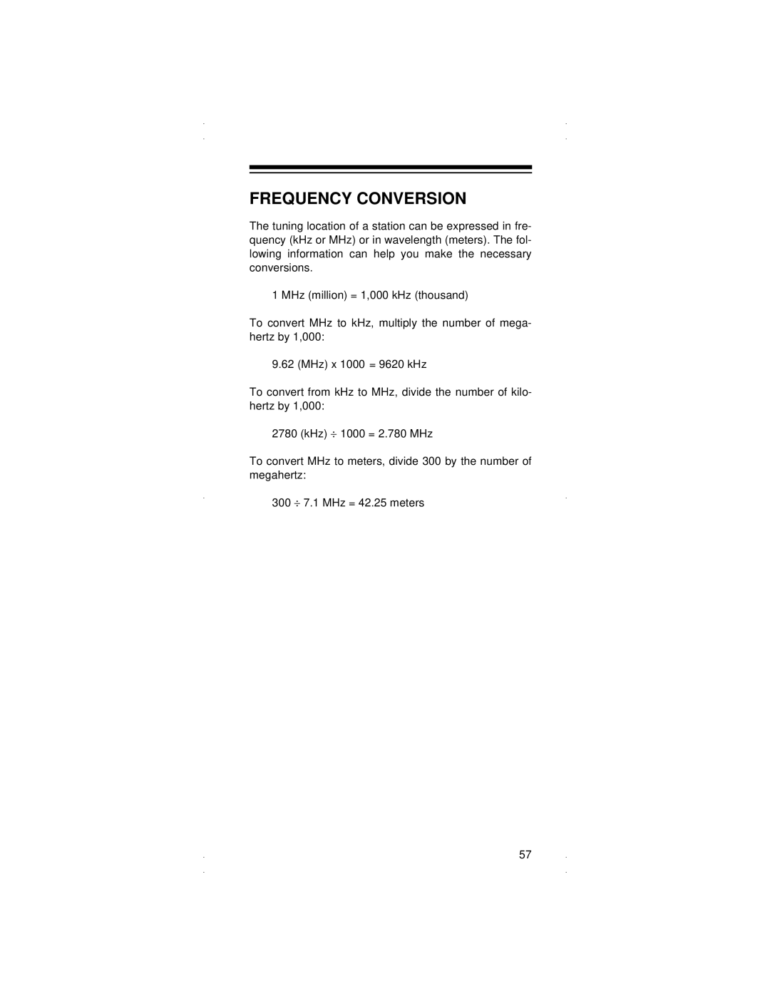 Radio Shack PRO-90 owner manual Frequency Conversion 