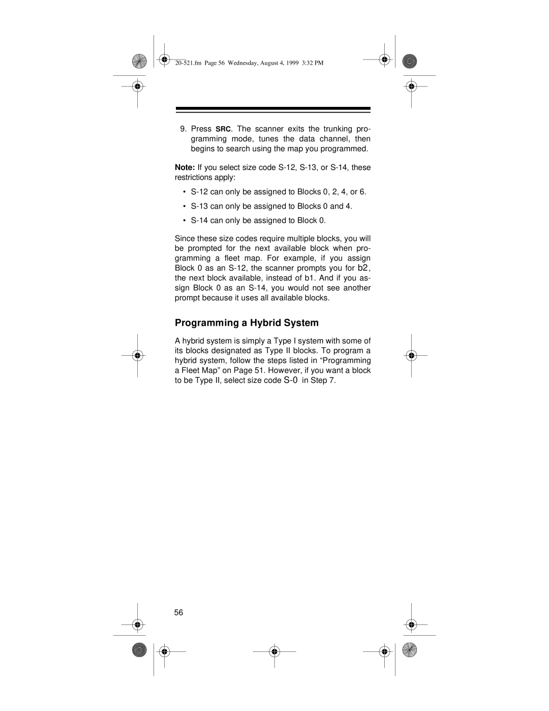 Radio Shack PRO-91 owner manual Programming a Hybrid System 