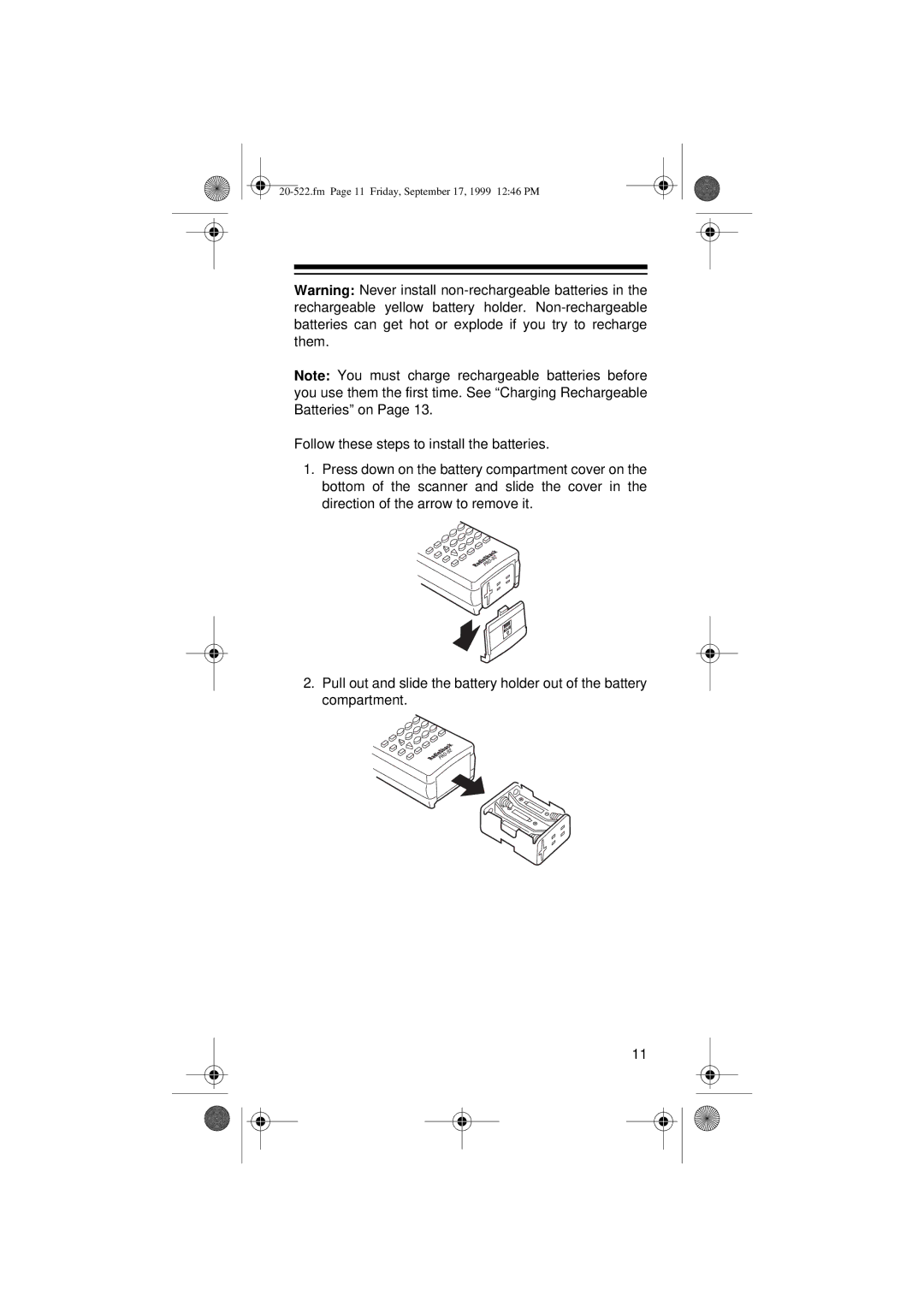 Radio Shack PRO-92 manual Fm Page 11 Friday, September 17, 1999 1246 PM 