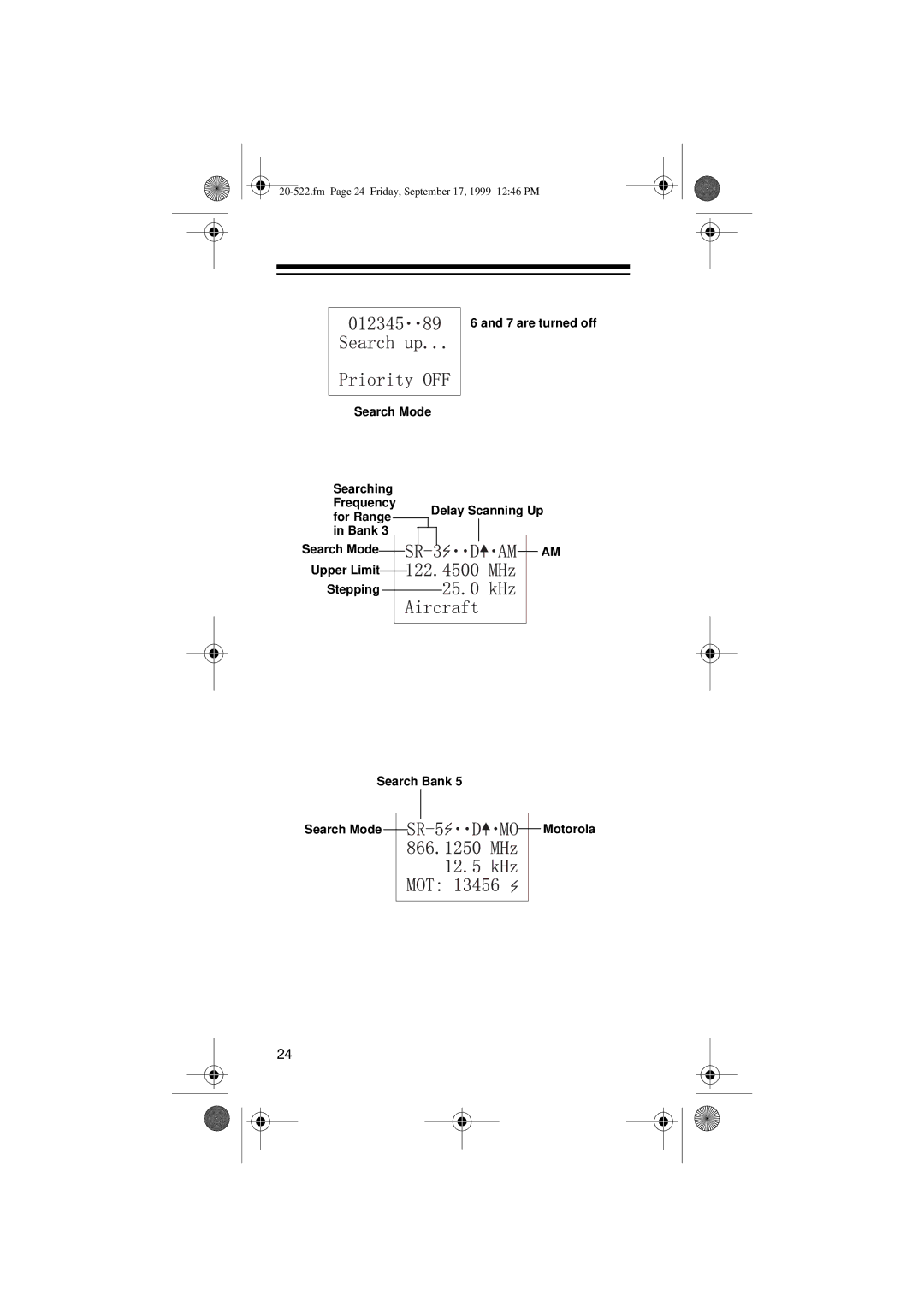 Radio Shack PRO-92 manual Motorola 