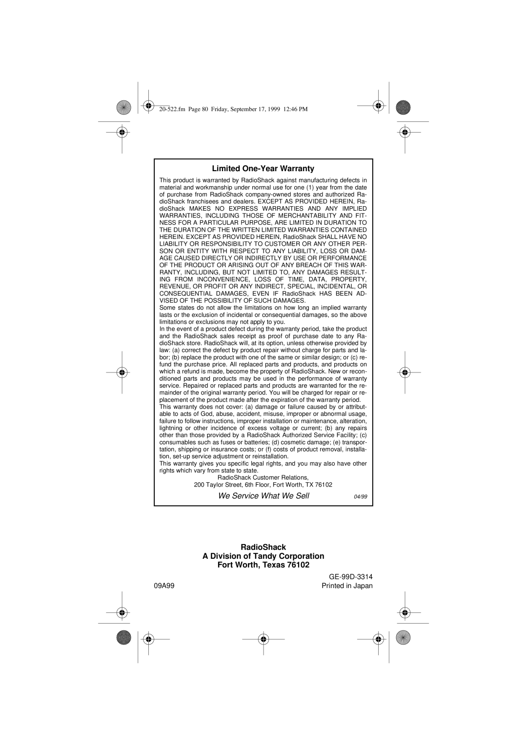 Radio Shack PRO-92 manual RadioShack 