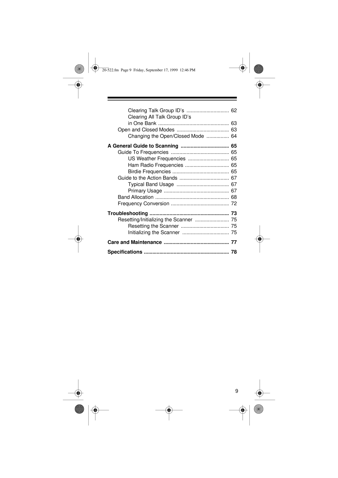 Radio Shack PRO-92 manual Troubleshooting 