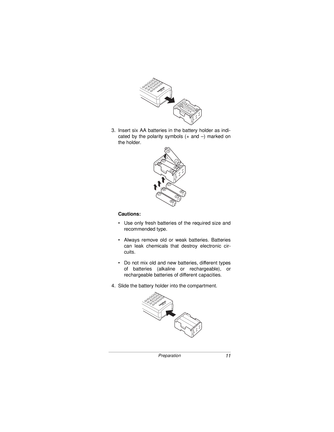 Radio Shack PRO-92 owner manual Preparation11 