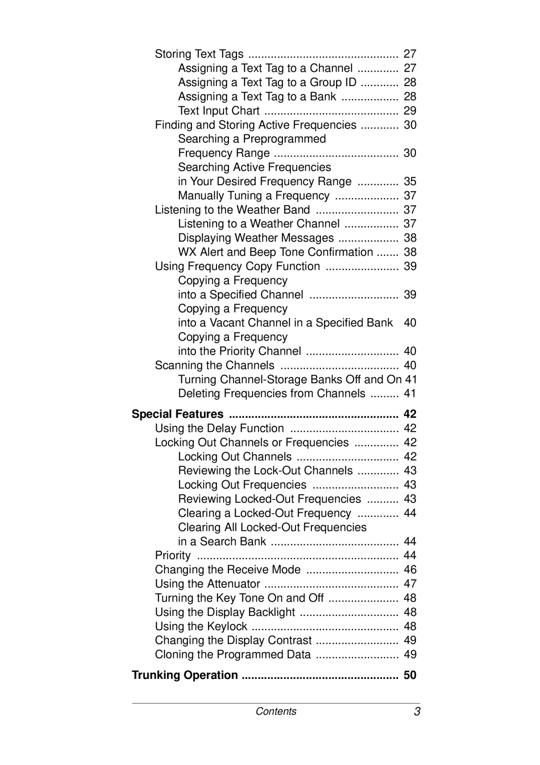 Radio Shack PRO-93 owner manual Special Features, Trunking Operation 