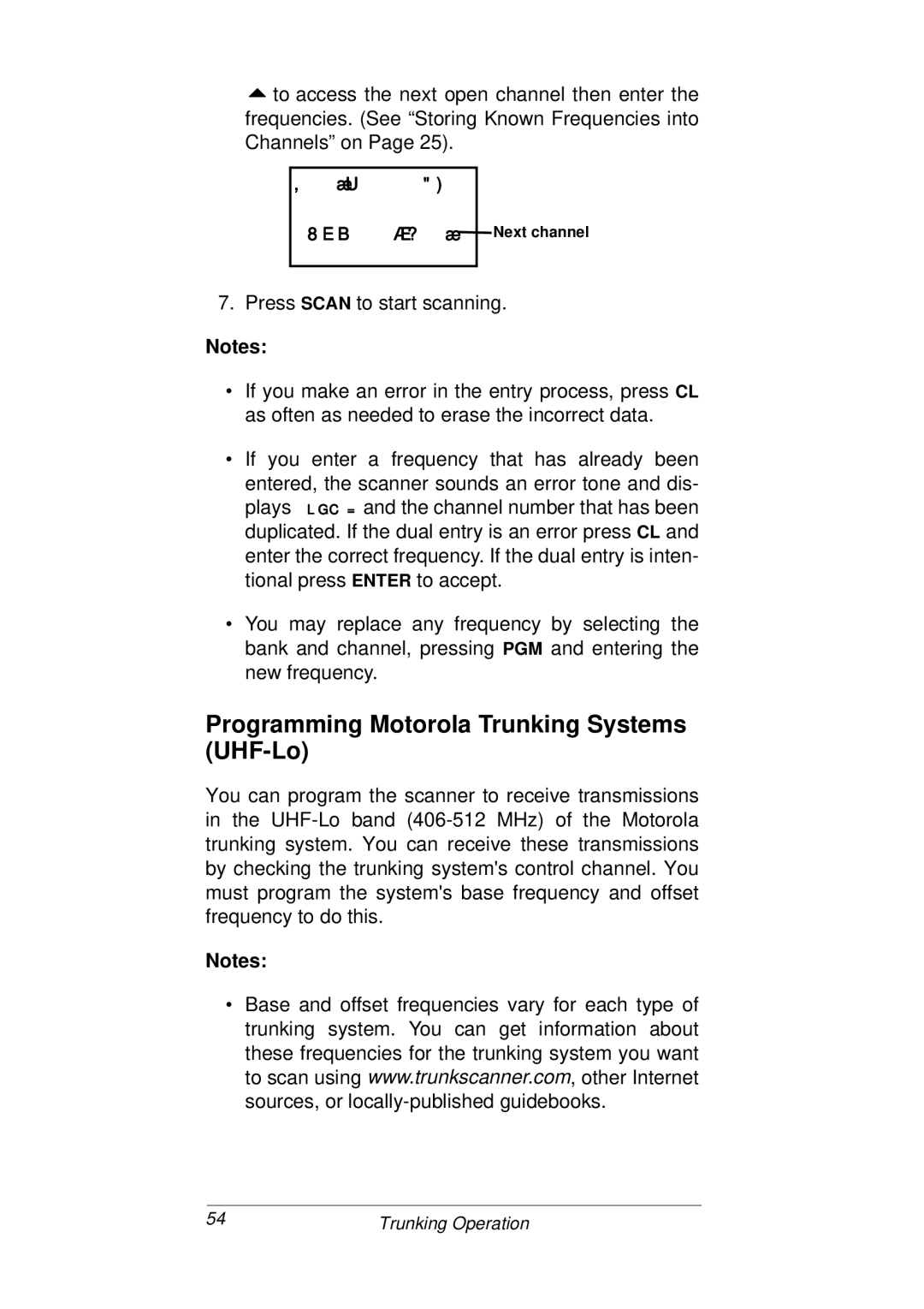 Radio Shack PRO-93 owner manual Programming Motorola Trunking Systems UHF-Lo 