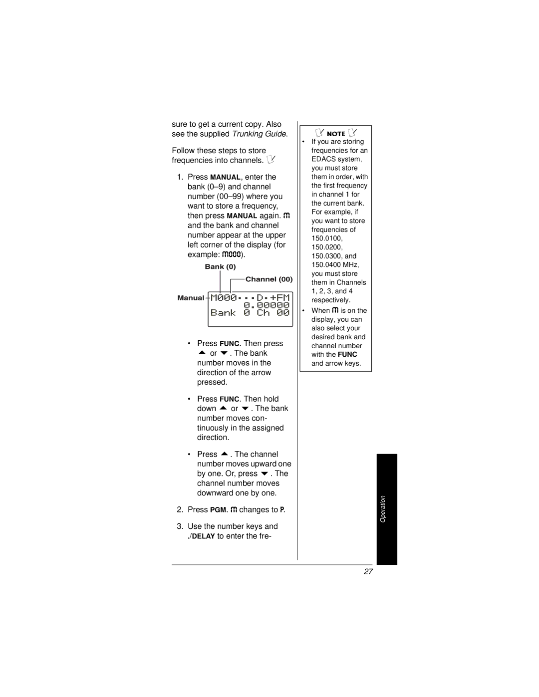 Radio Shack PRO-95 owner manual Operation 