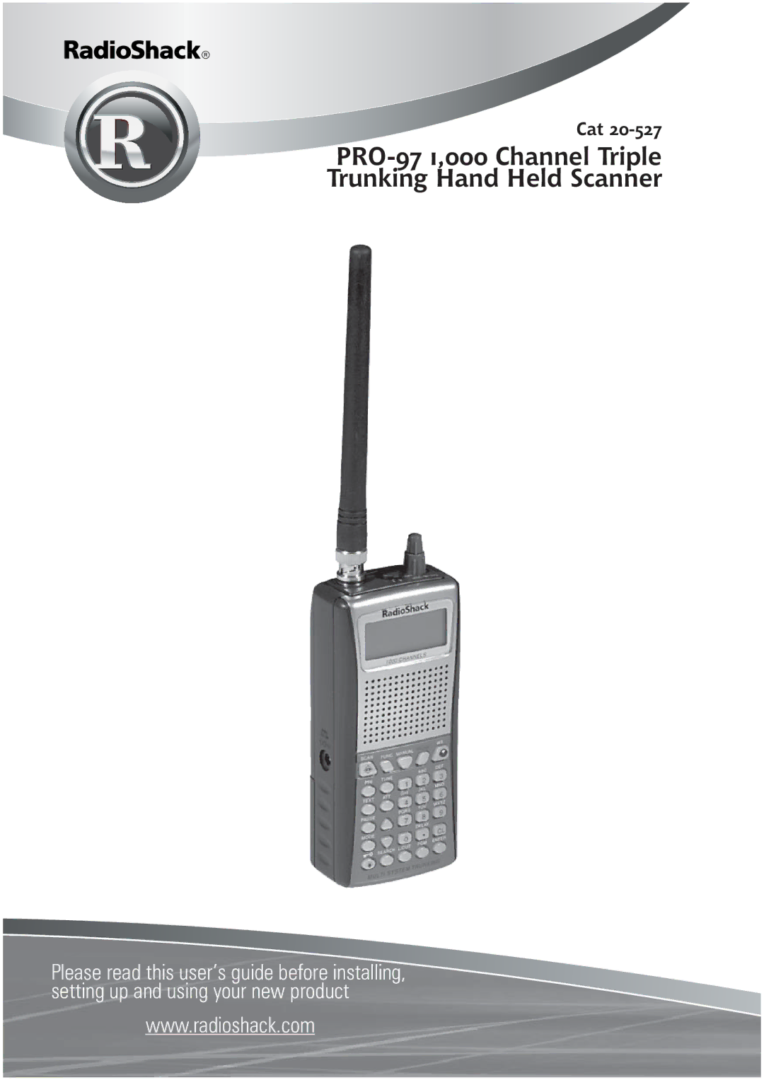 Radio Shack manual PRO-97 1,000 Channel Triple Trunking Hand Held Scanner 