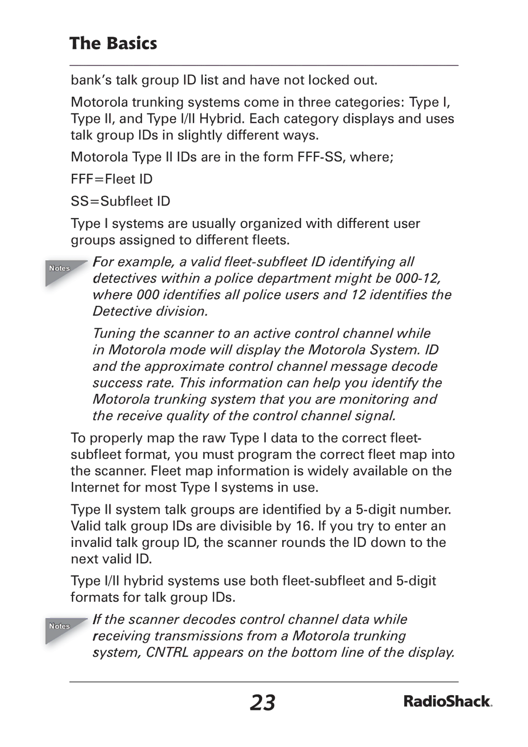 Radio Shack PRO-97 manual Basics 