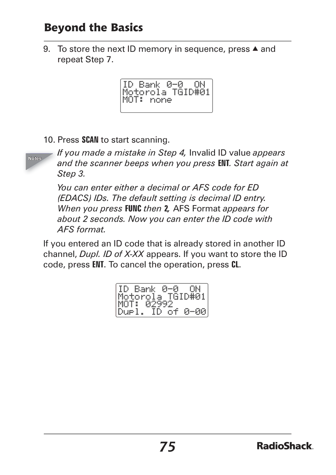 Radio Shack PRO-97 manual Beyond the Basics 