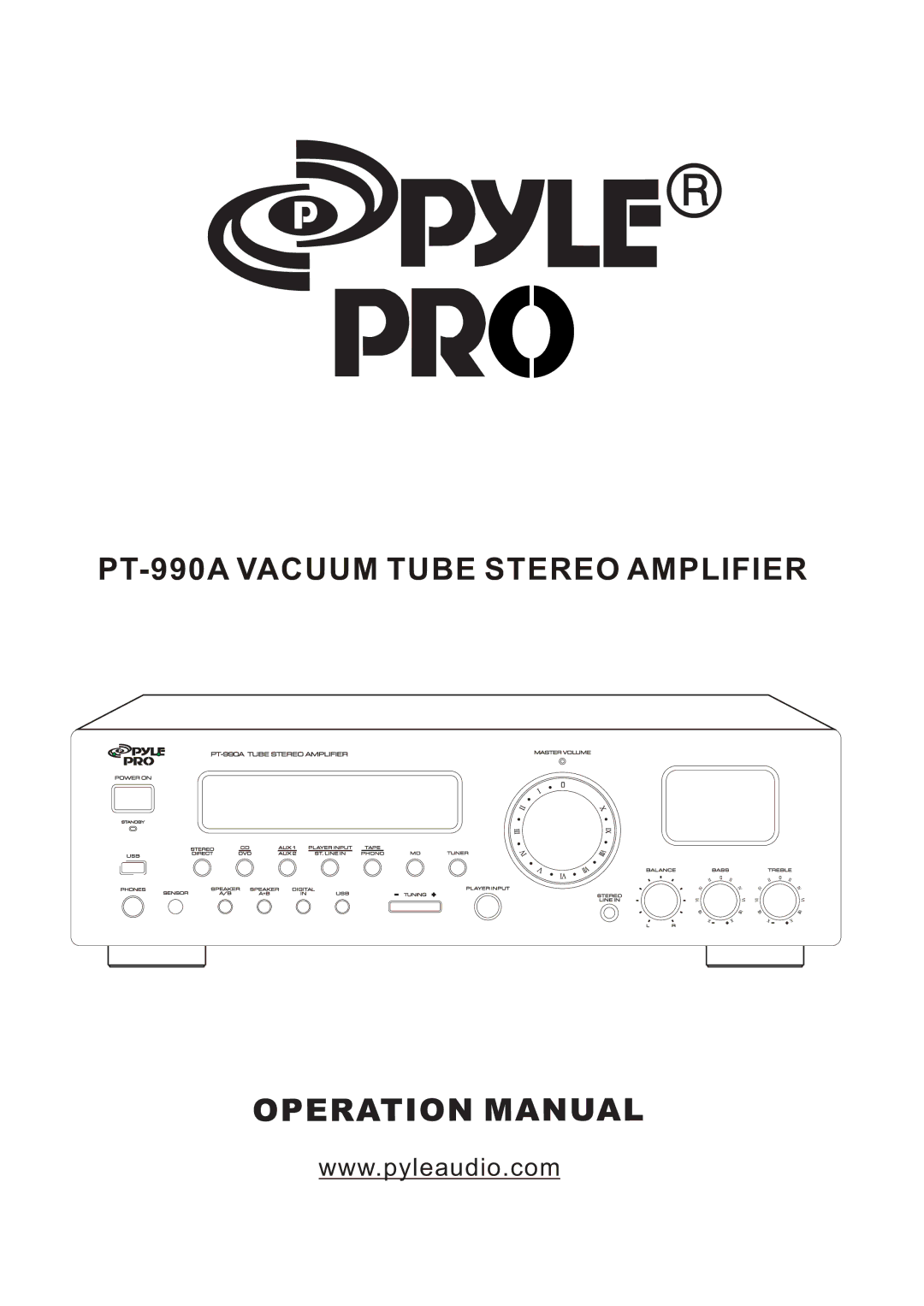 Radio Shack manual PT-990A Vacuum Tube Stereo Amplifier 