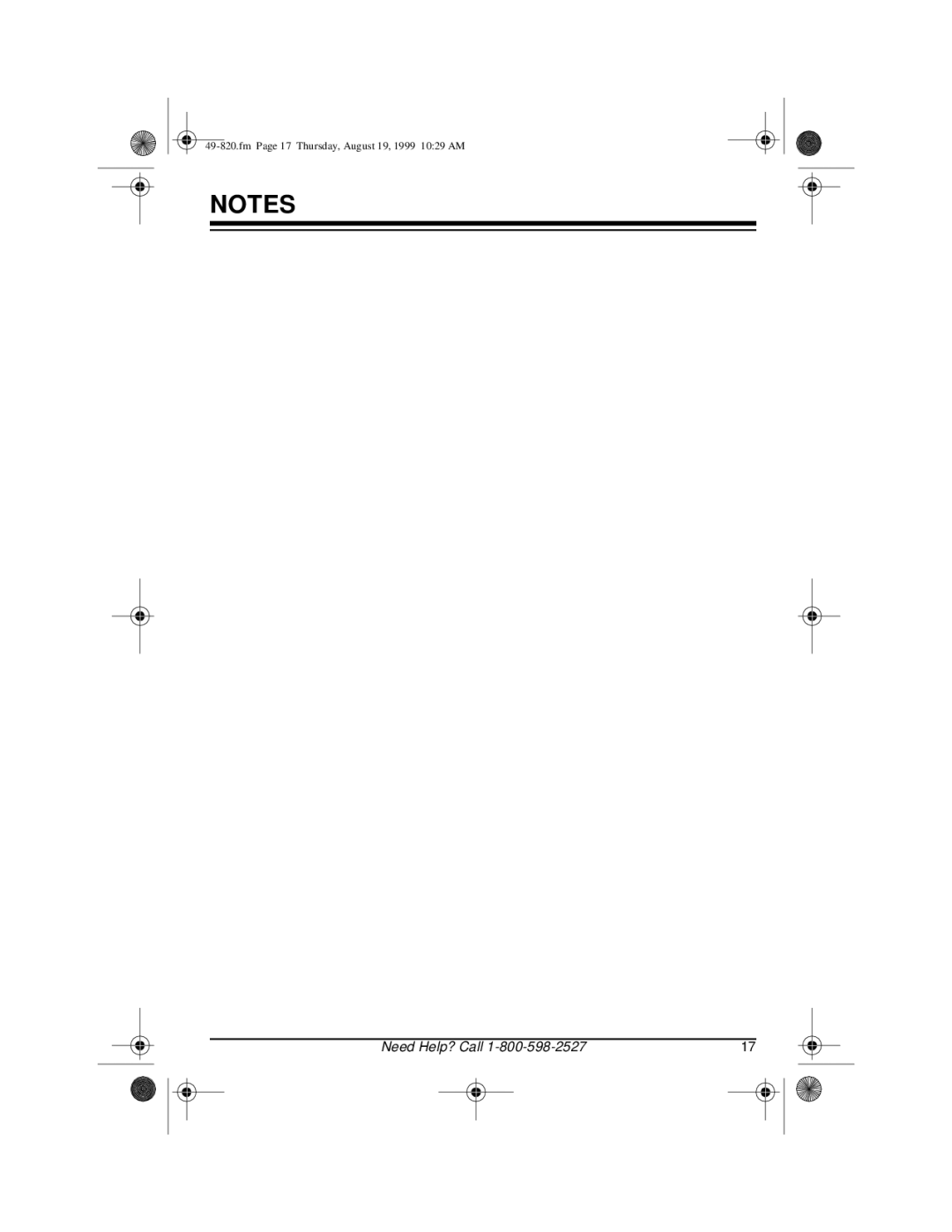 Radio Shack RS-2000 owner manual Fm Page 17 Thursday, August 19, 1999 1029 AM 