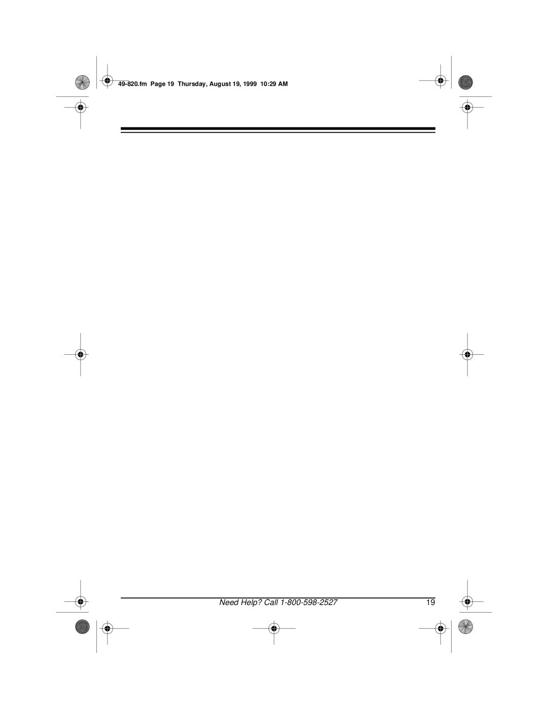 Radio Shack RS-2000 owner manual Fm Page 19 Thursday, August 19, 1999 1029 AM 