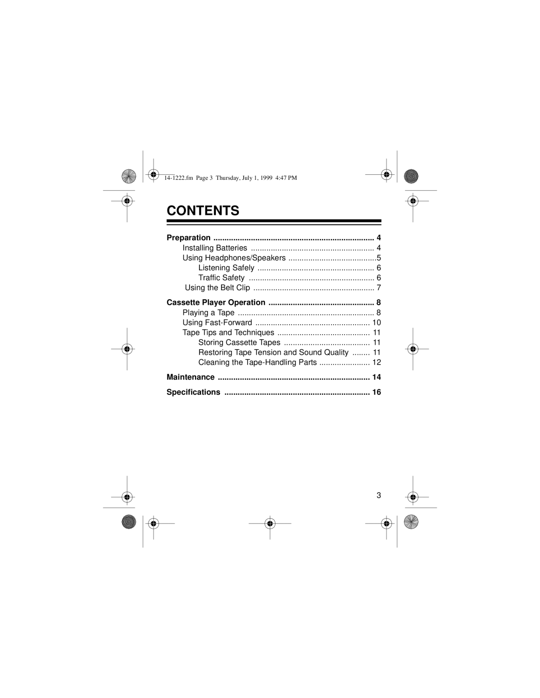 Radio Shack 14-1222, SCP-81 owner manual Contents 