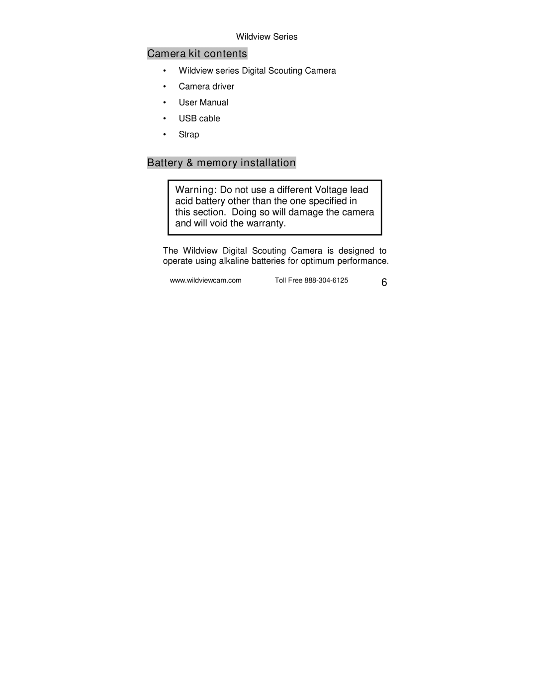 Radio Shack STC-TGL4M, STC-TGL2M, STC-TGL5M user manual Camera kit contents, Battery & memory installation 