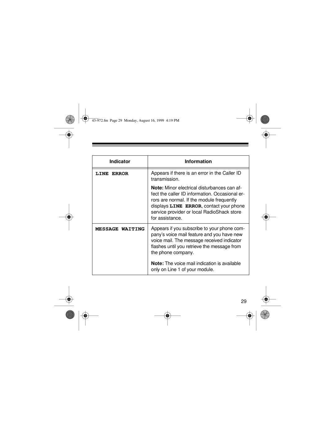 Radio Shack SYSTEM 2000 owner manual Line Error 