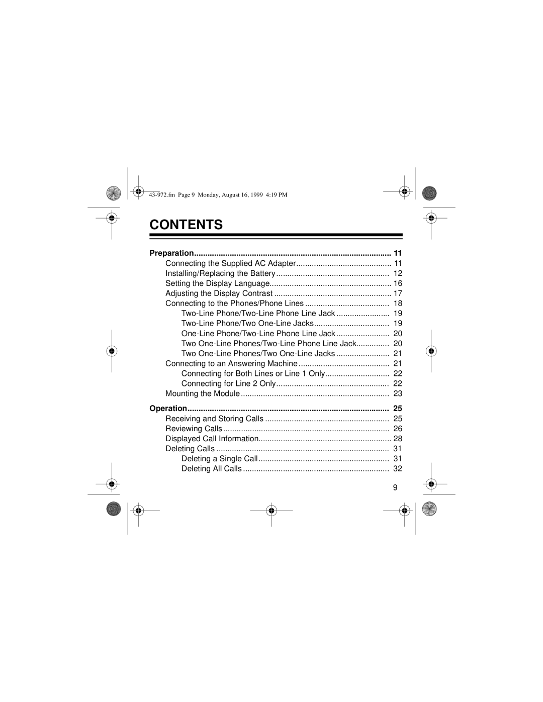 Radio Shack SYSTEM 2000 owner manual Contents 