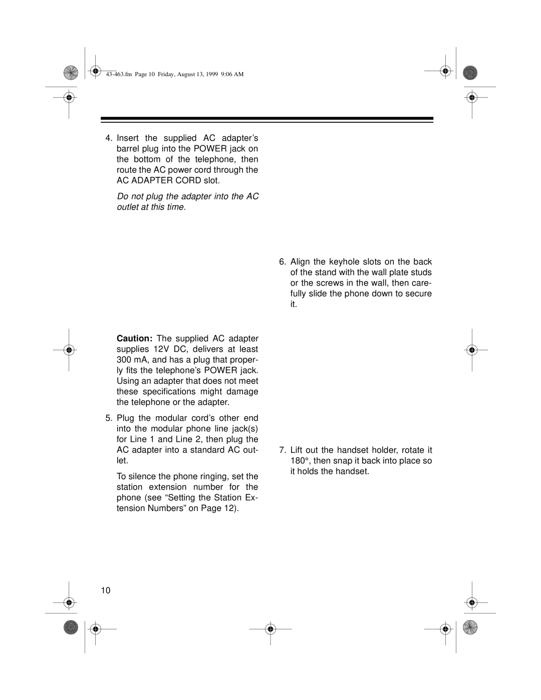 Radio Shack SYSTEM 212 owner manual Fm Page 10 Friday, August 13, 1999 906 AM 