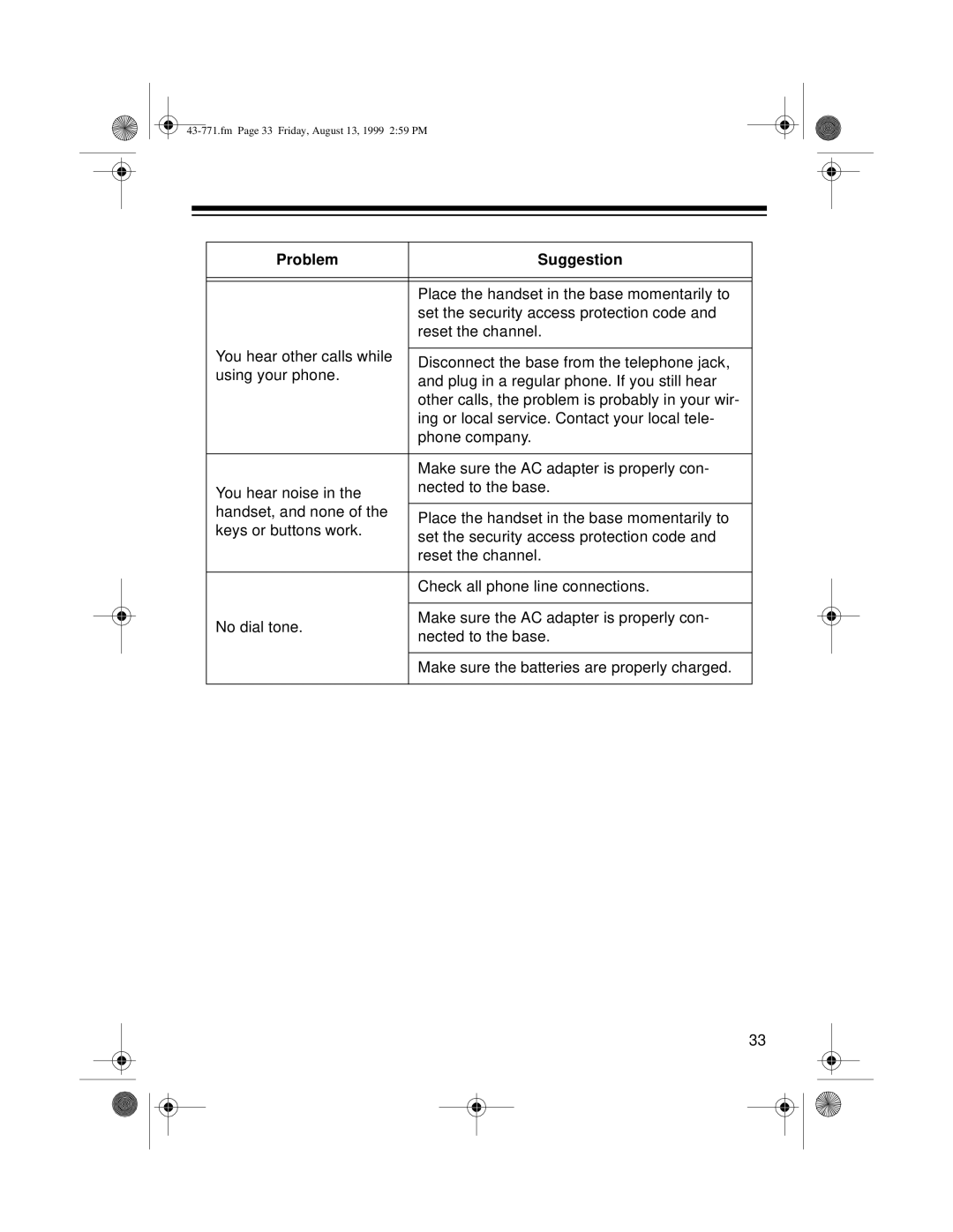 Radio Shack TAD-1010 owner manual Fm Page 33 Friday, August 13, 1999 259 PM 