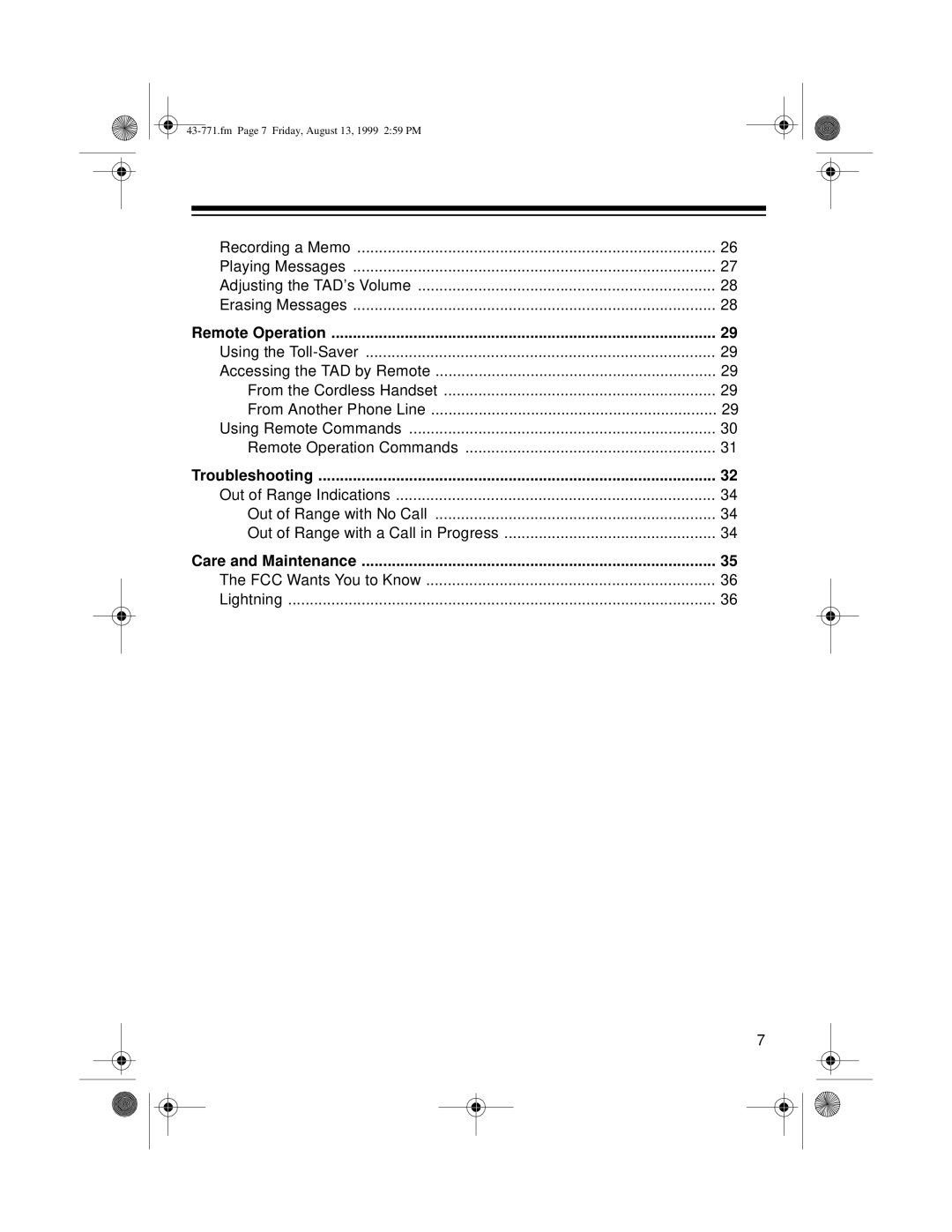 Radio Shack TAD-1010 owner manual FCC Wants You to Know 