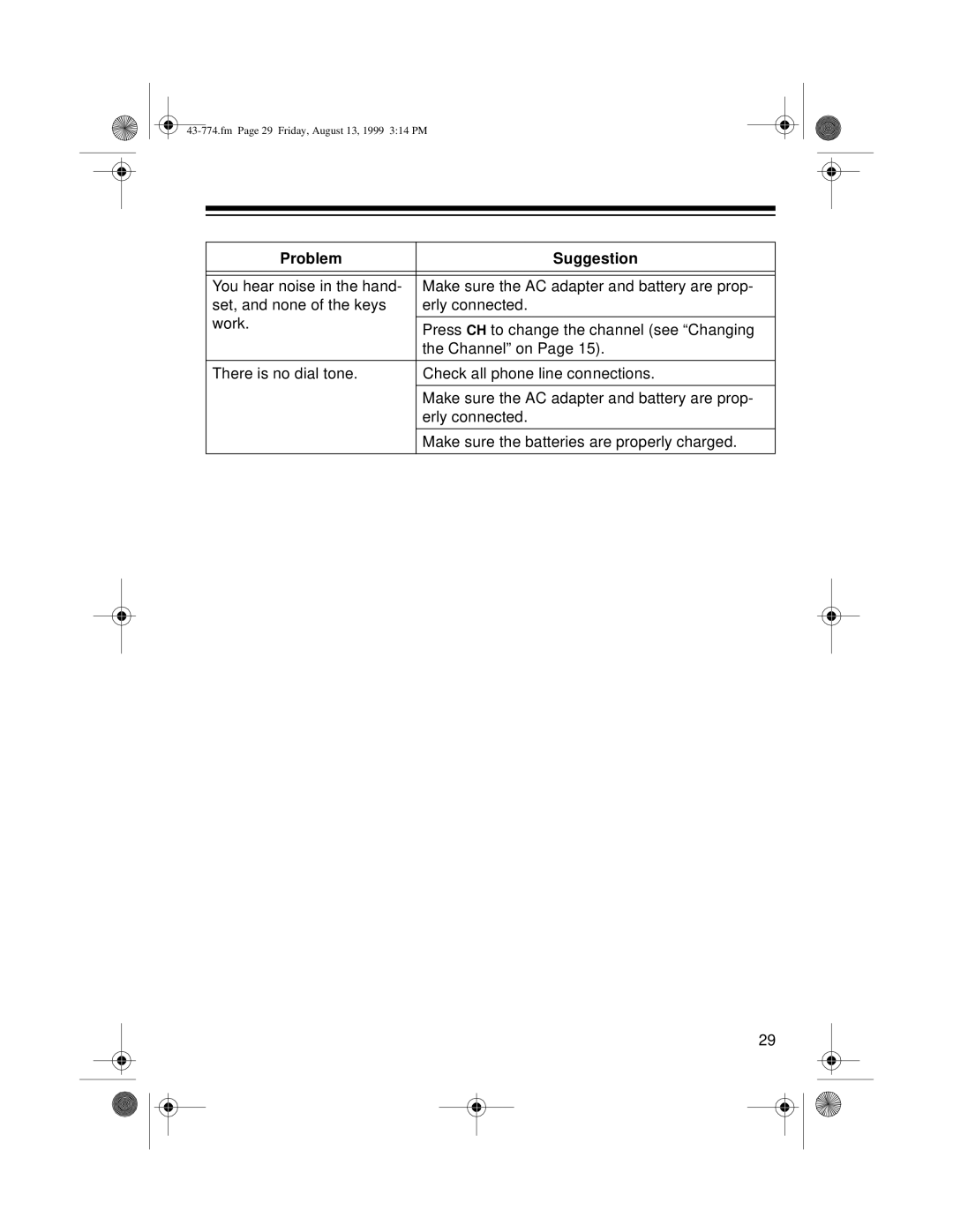 Radio Shack TAD-1015 owner manual Fm Page 29 Friday, August 13, 1999 314 PM 