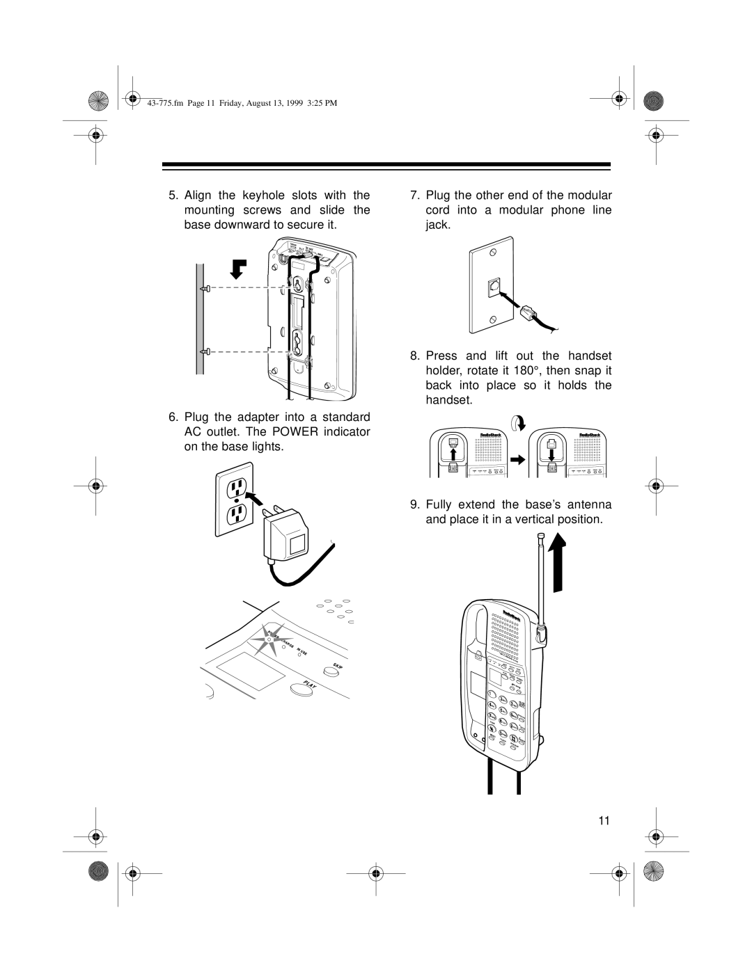 Radio Shack TAD-1016 owner manual Fm Page 11 Friday, August 13, 1999 325 PM 