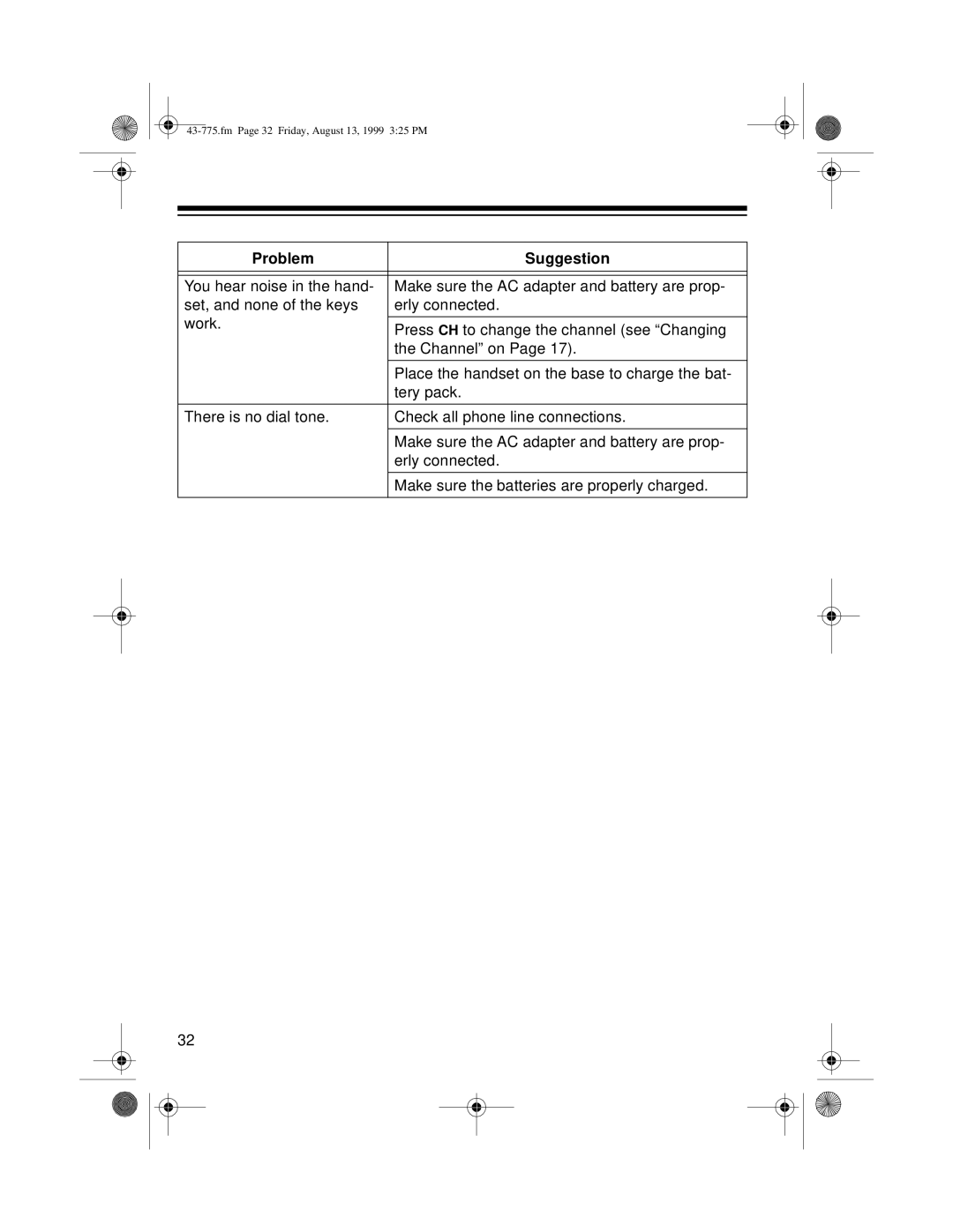 Radio Shack TAD-1016 owner manual Fm Page 32 Friday, August 13, 1999 325 PM 