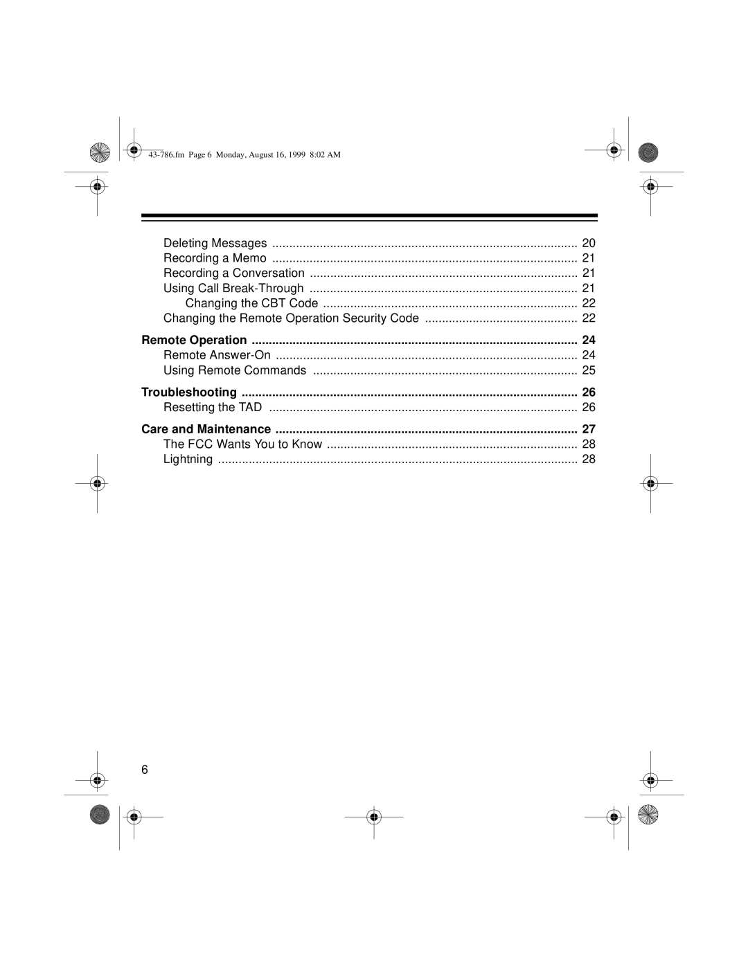 Radio Shack TAD-1026 owner manual Remote Answer-On Using Remote Commands 