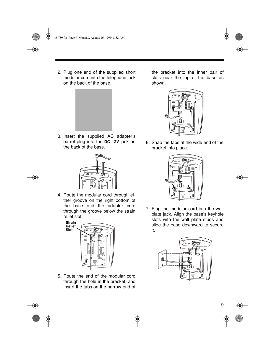 Radio Shack TAD-1029 owner manual Fm Page 9 Monday, August 16, 1999 832 AM 