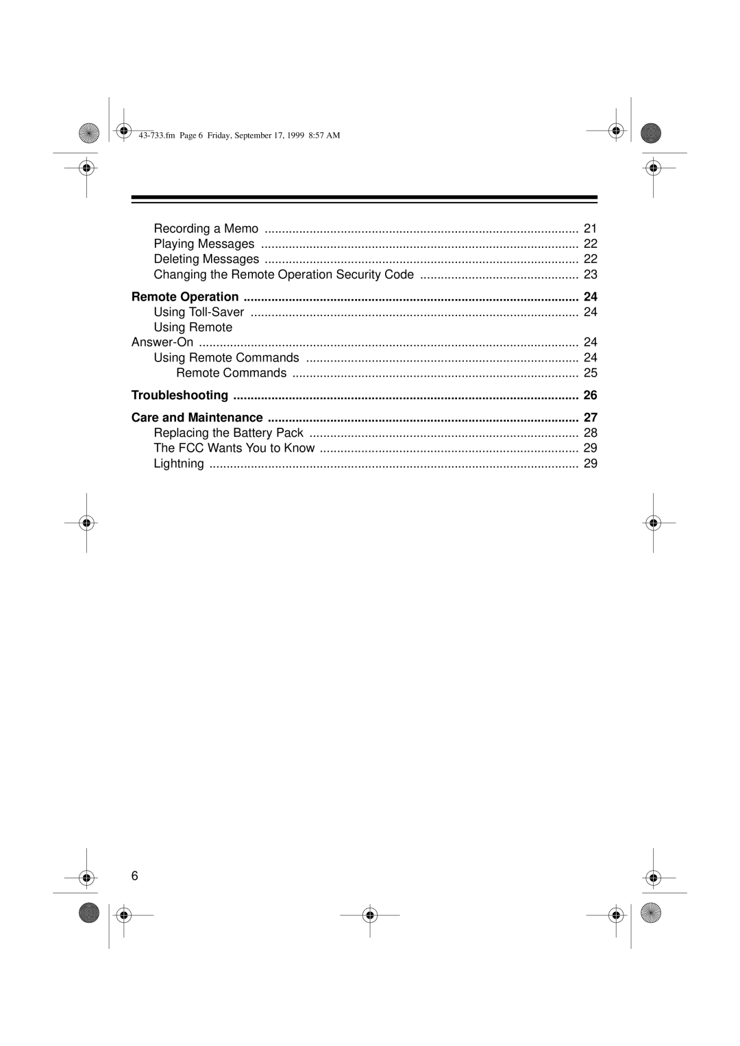 Radio Shack TAD-733 owner manual Using Toll-Saver Using Remote 