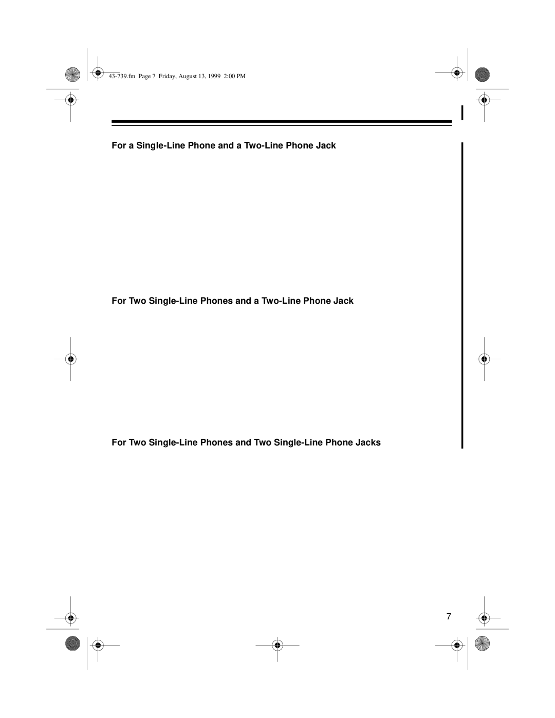 Radio Shack TAD-739 owner manual Fm Page 7 Friday, August 13, 1999 200 PM 