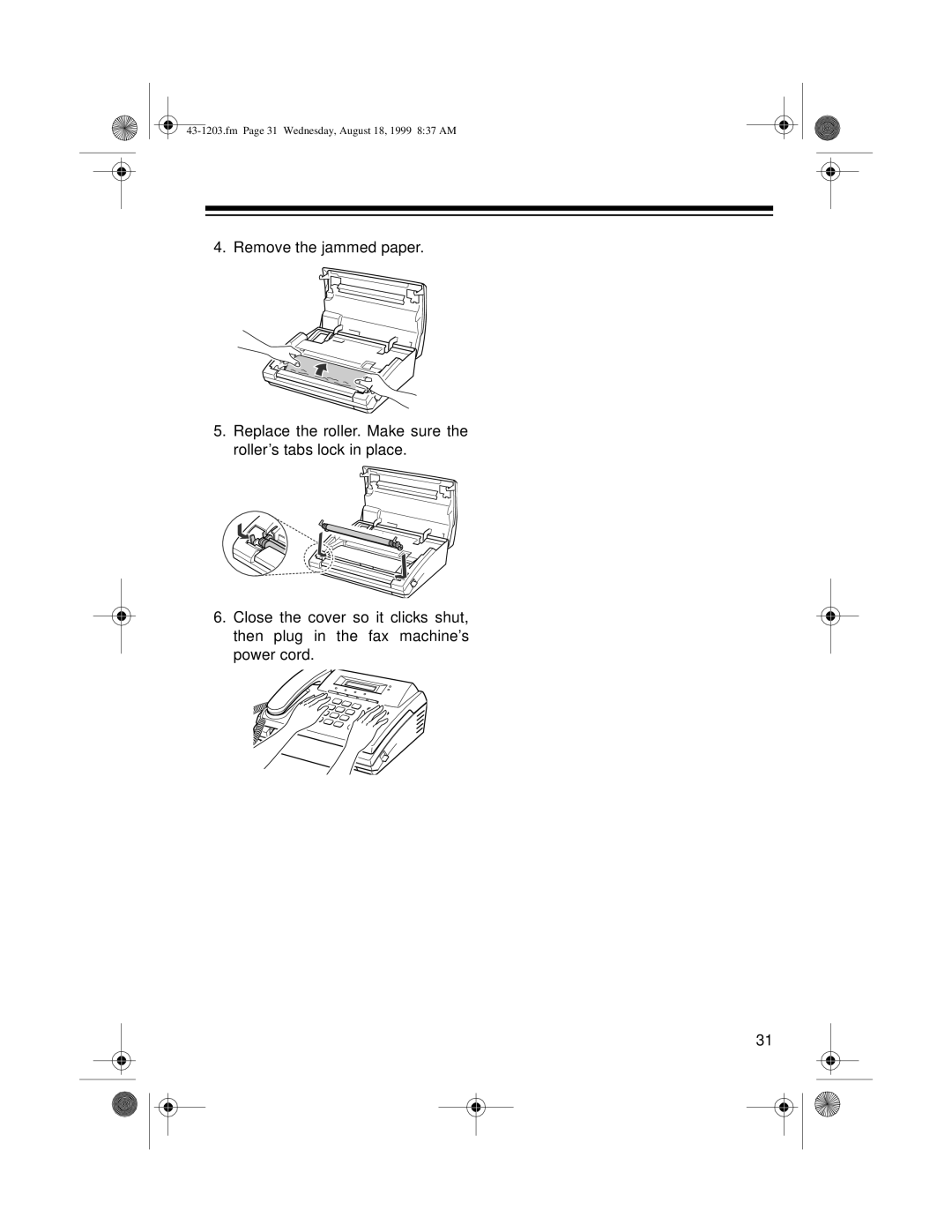 Radio Shack TFX-1031 owner manual Fm Page 31 Wednesday, August 18, 1999 837 AM 