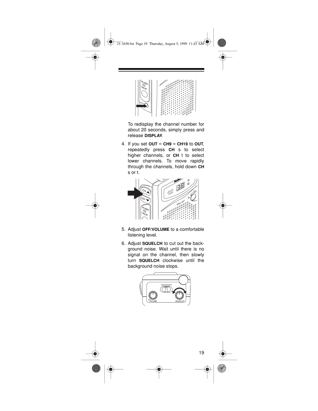 Radio Shack TRC-237 owner manual Thursday, August 5, 1999 1143 AM 