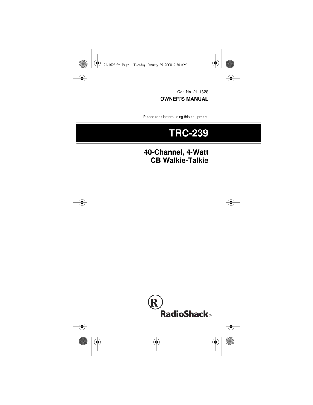 Radio Shack TRC-239 owner manual 