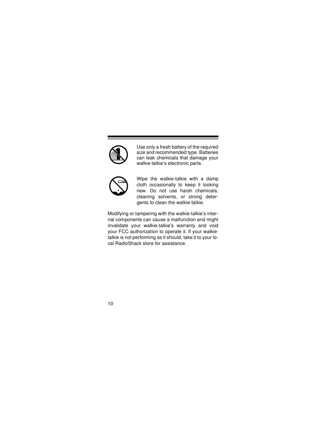 Radio Shack TRC-509 owner manual 