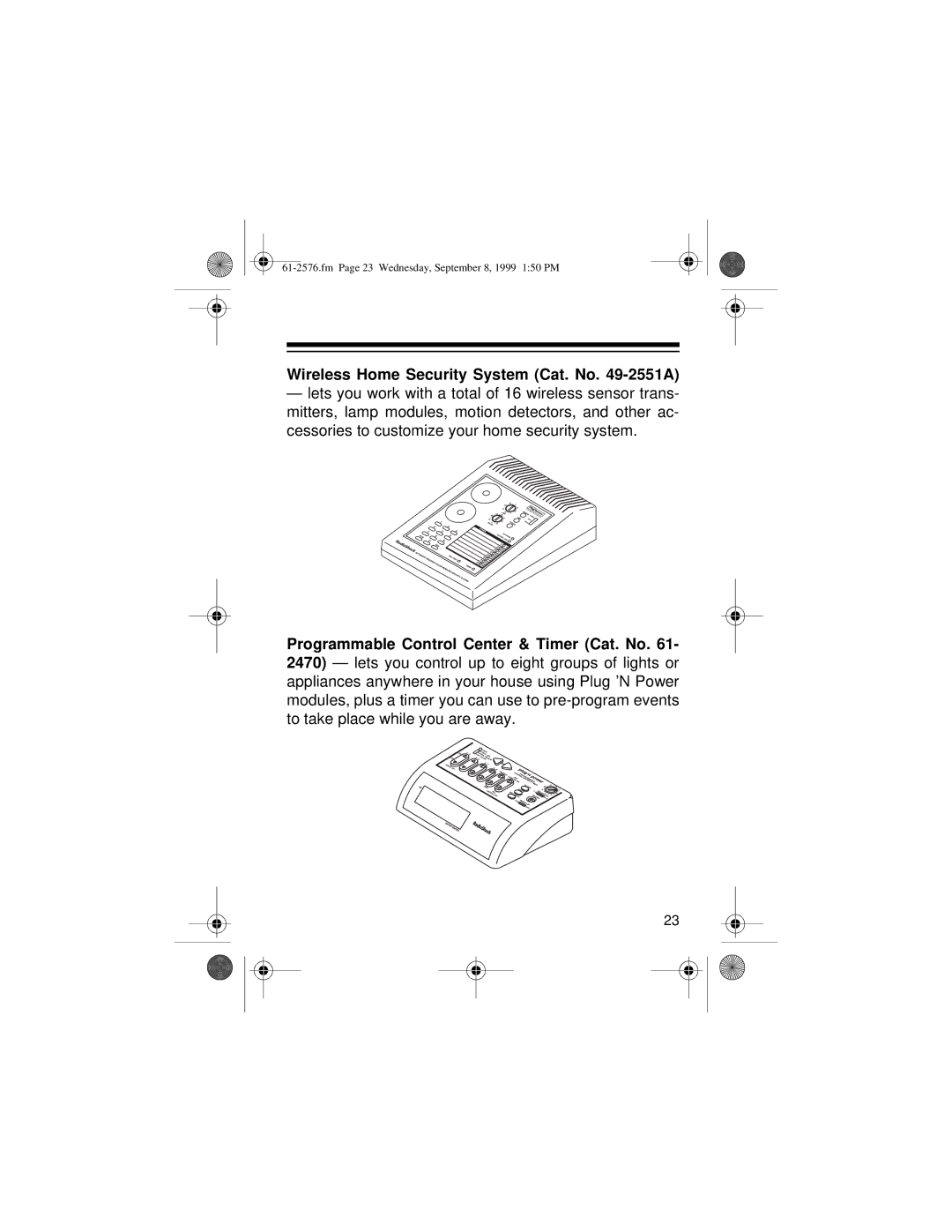 Radio Shack Wireless Remote Control System owner manual Wireless Home Security System Cat. No -2551A 