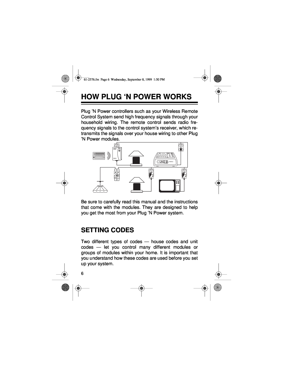 Radio Shack Wireless Remote Control System owner manual How Plug ‘N Power Works, Setting Codes 