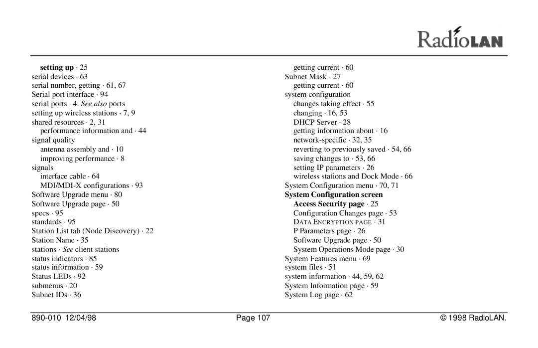 RadioLAN DockLINK manual Setting up · 25 serial devices · 