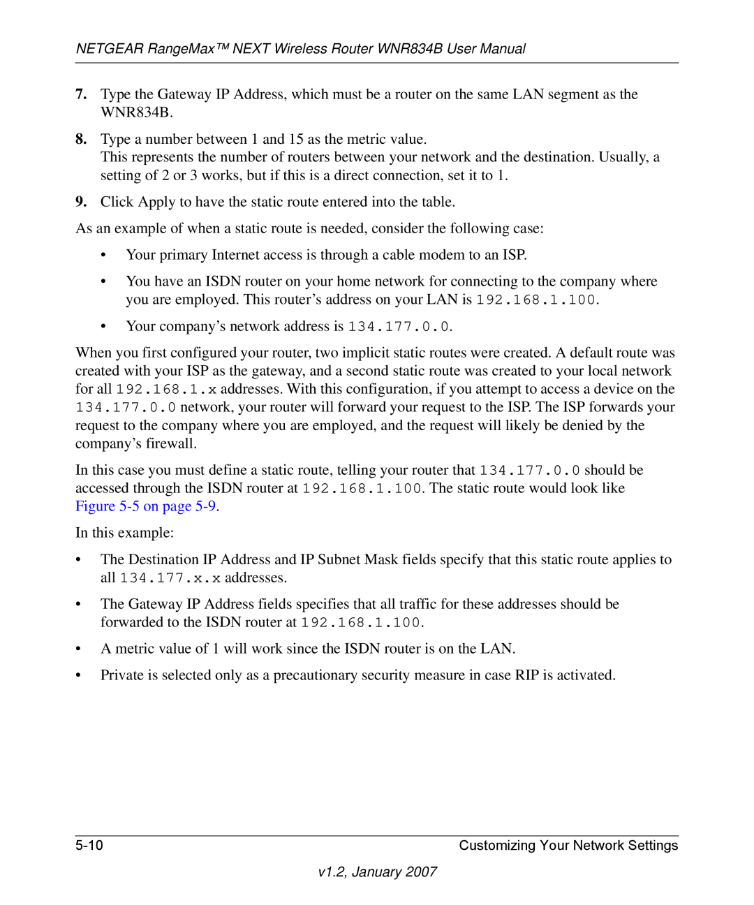 RadioLAN WNR834B user manual V1.2, January 